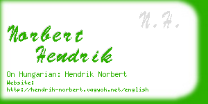 norbert hendrik business card